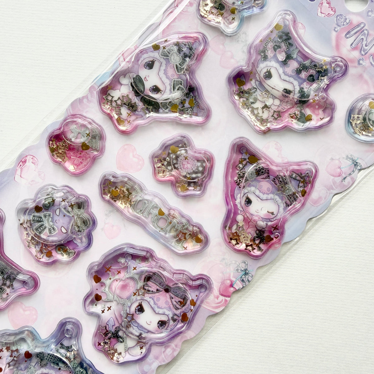 SANRIO x Amenomori Fumika Water In Seal Sequins Puffy Sticker