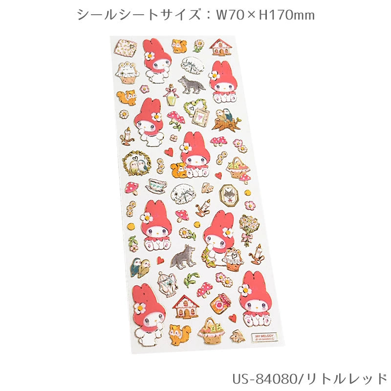 SANRIO x MikiTakei Clear Seal Gold Foil Sticker
