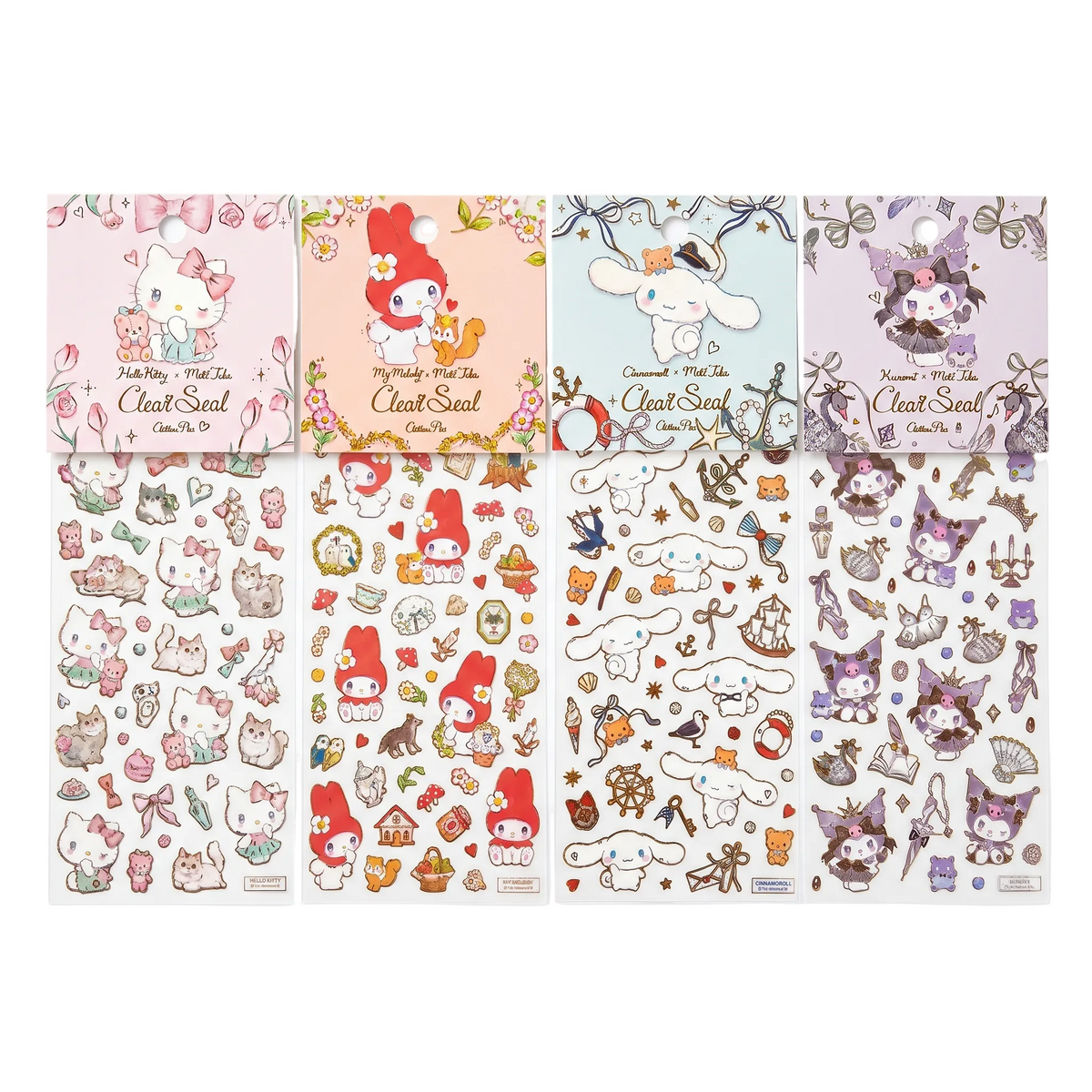 SANRIO x MikiTakei Clear Seal Gold Foil Sticker