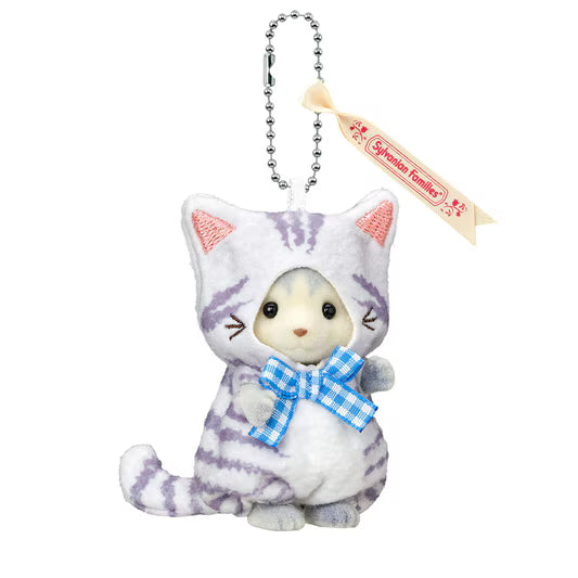 SYLVANIAN FAMILIES Husky Girl Cat Costume Keychain