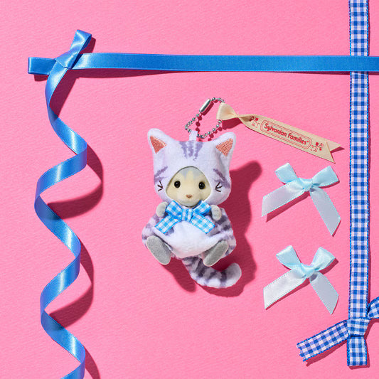 SYLVANIAN FAMILIES Husky Girl Cat Costume Keychain