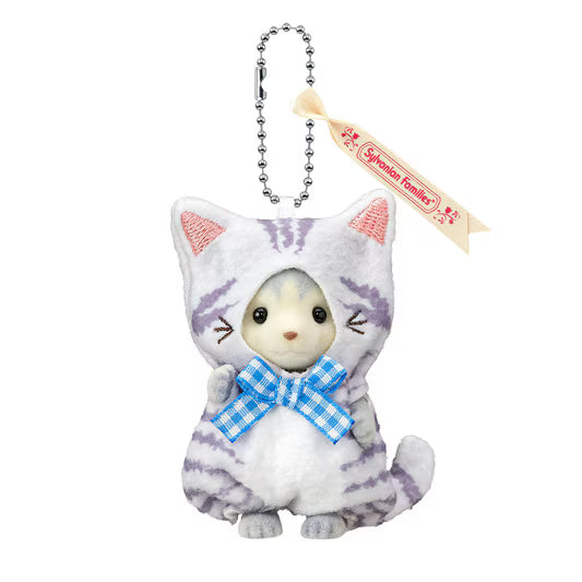 SYLVANIAN FAMILIES Husky Girl Cat Costume Keychain