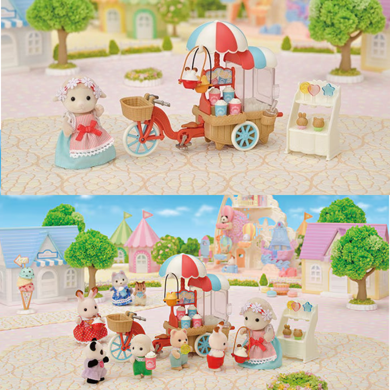 SYLVANIAN FAMILIES Sheep Mother Barbara Popcorn Delivery Trike