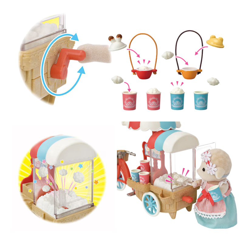 SYLVANIAN FAMILIES Sheep Mother Barbara Popcorn Delivery Trike