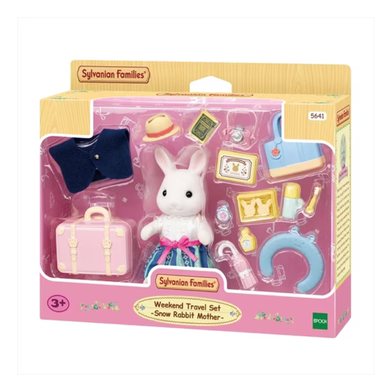 SYLVANIAN FAMILIES Snow Rabbit Mother Weekend Travel Set