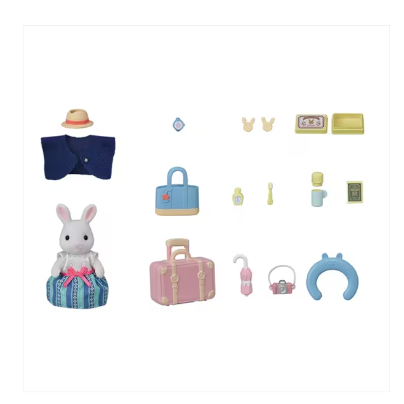 SYLVANIAN FAMILIES Snow Rabbit Mother Weekend Travel Set