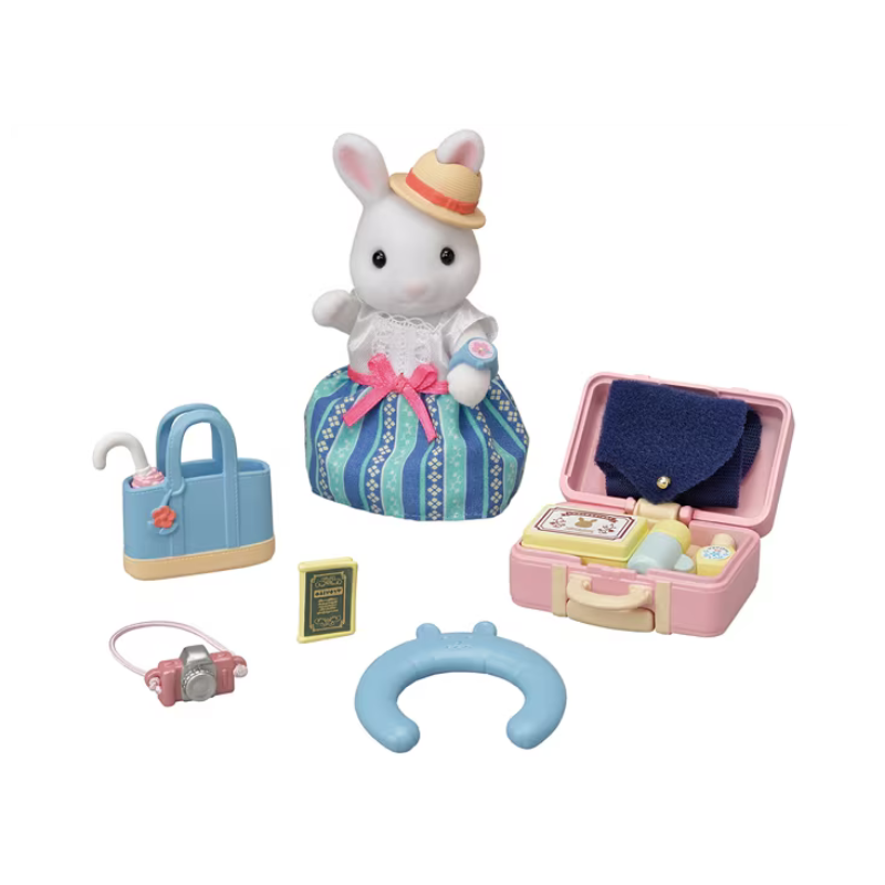 SYLVANIAN FAMILIES Snow Rabbit Mother Weekend Travel Set