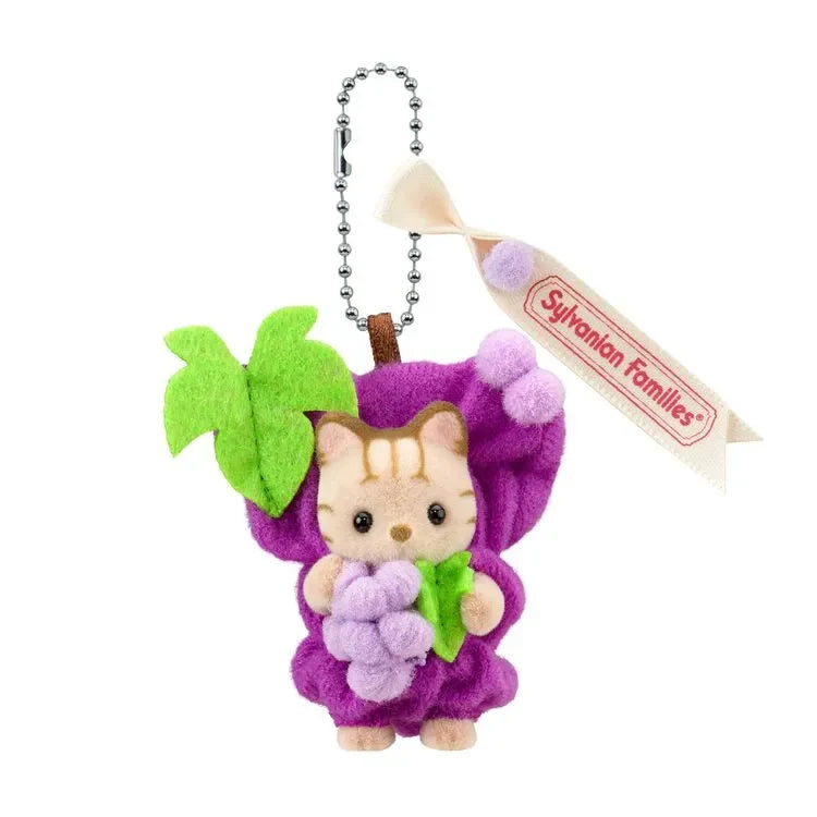 SYLVANIAN FAMILIES Striped Cat Baby Grape Keychain