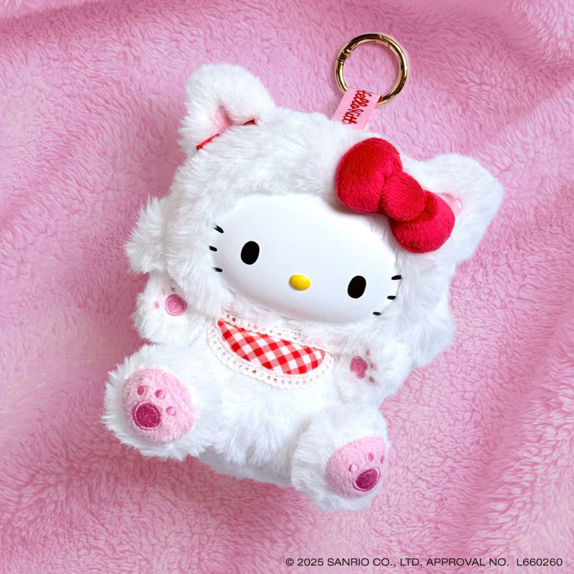 Sanrio Hello Kitty Fine Face Cat Mascot Holder Keychain (White)