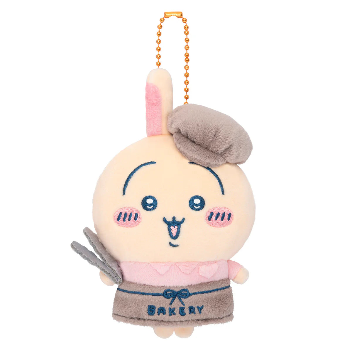 chiikawa-usagi-chiikawa-bakery-staff-mascot-holder-keychain