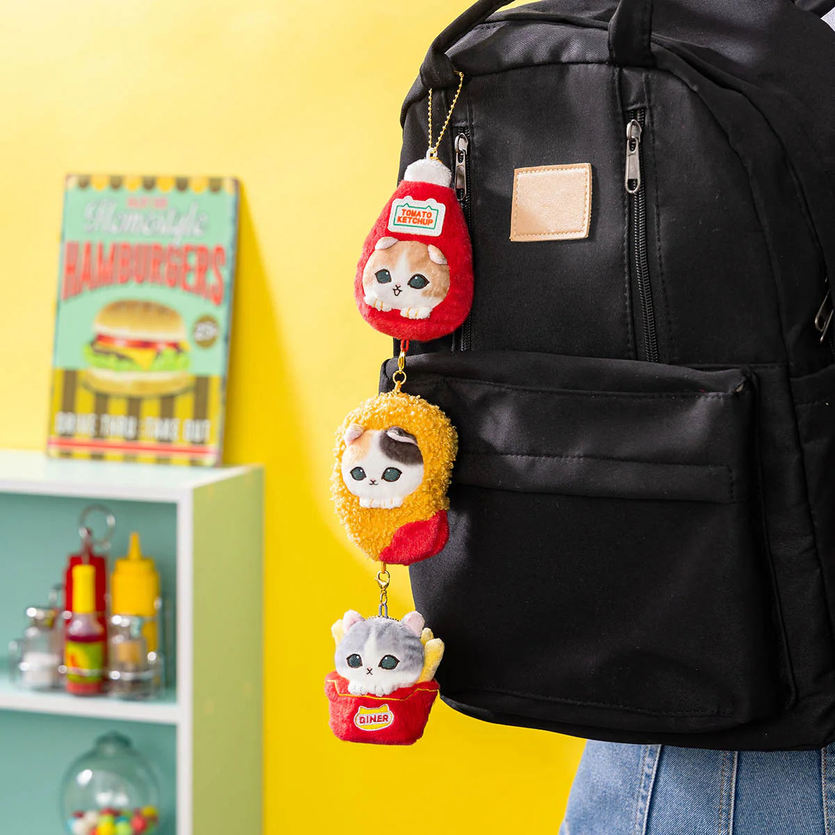 mofusand-diner-connectable-triple-charm-mascot-holder-keychain