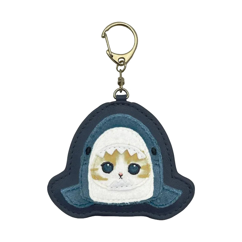 mofusand-fluffy-shark-leather-keychain