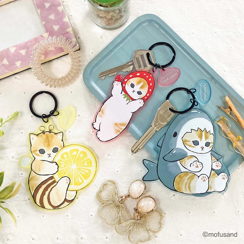 mofusand-lemon-bee-acrylic-keychain