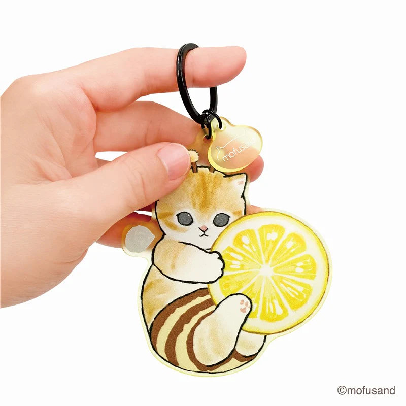 mofusand-lemon-bee-acrylic-keychain