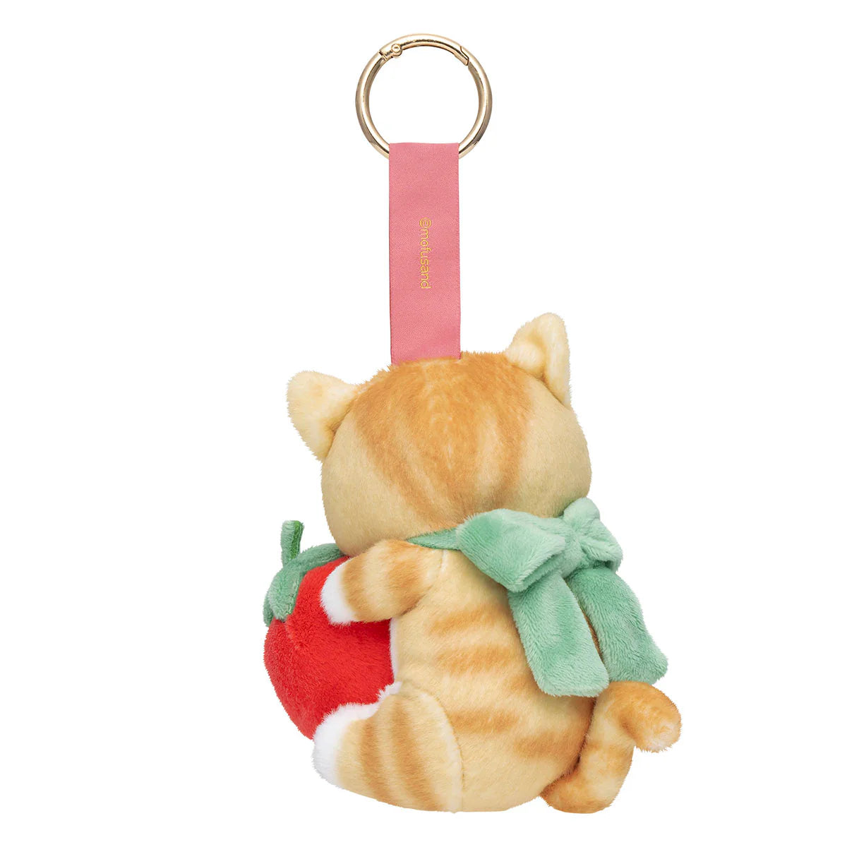 mofusand-merci-strawberry-mascot-holder-keychain-strawberry-brown-white-cat-