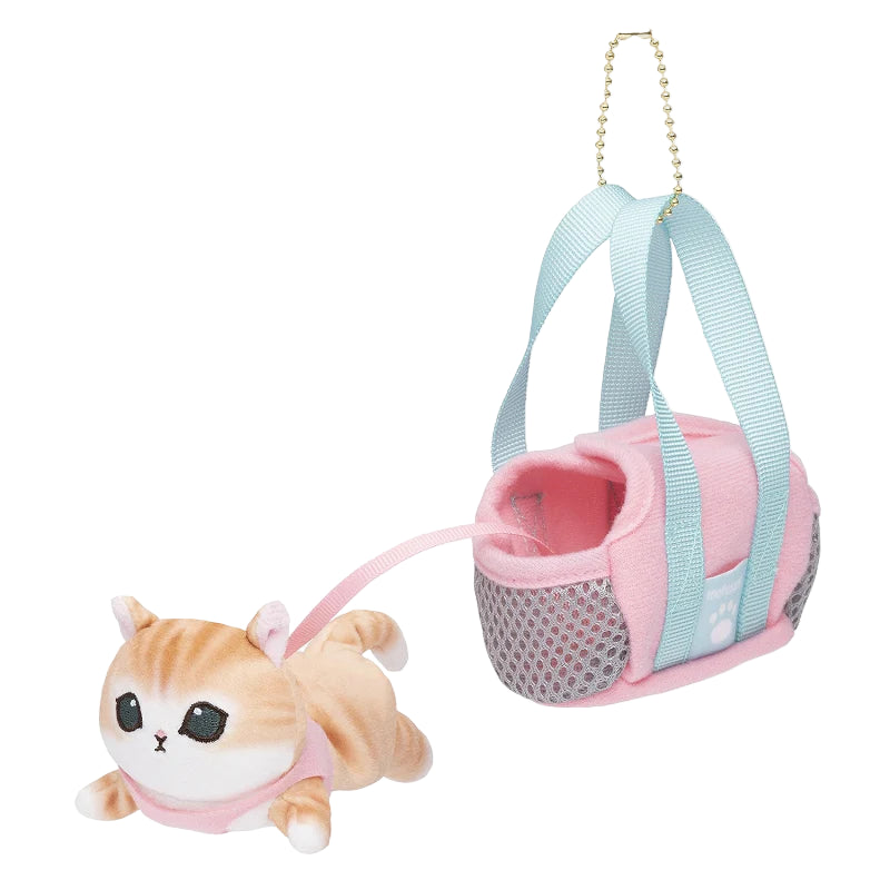 mofusand-orange-cat-pink-bag-mascot-holder-keychain