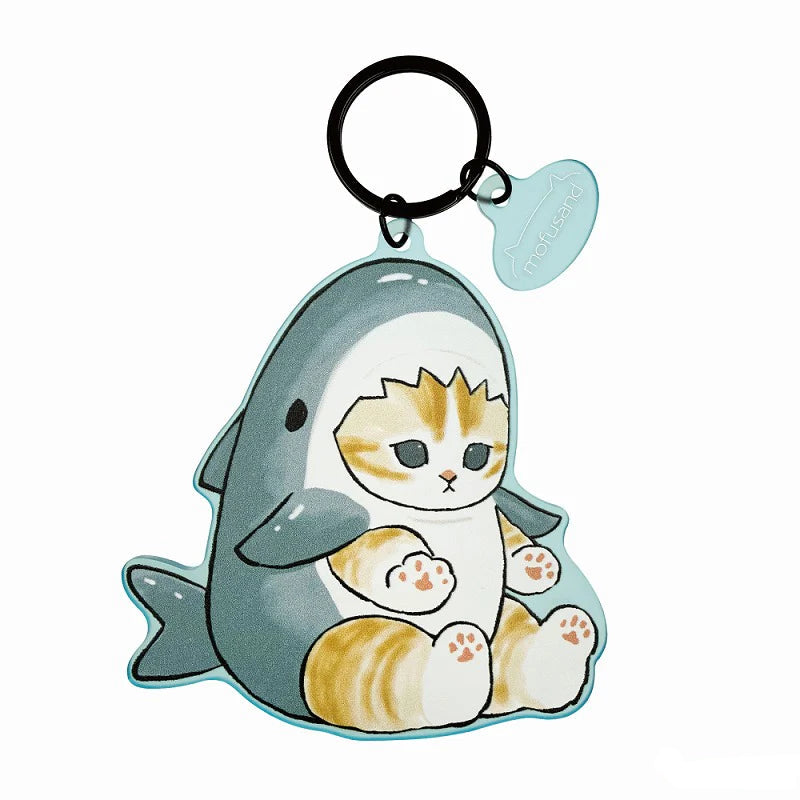 mofusand-shark-meow-acrylic-keychain