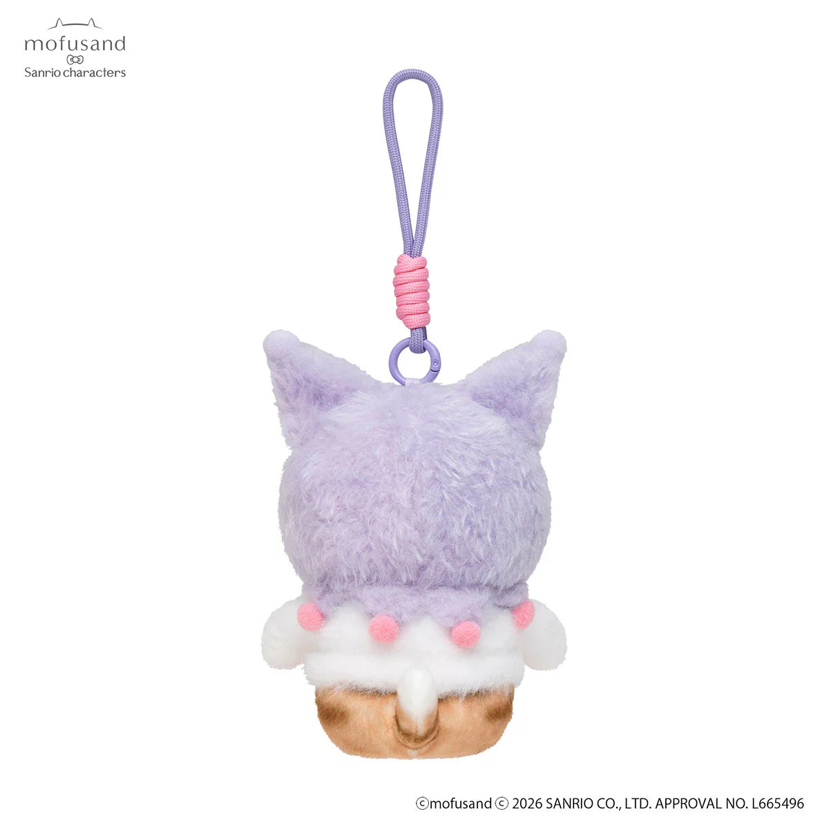 mofusand-x-sanrio-characters-fluffy-mascot-holder-keychain-kuromi-