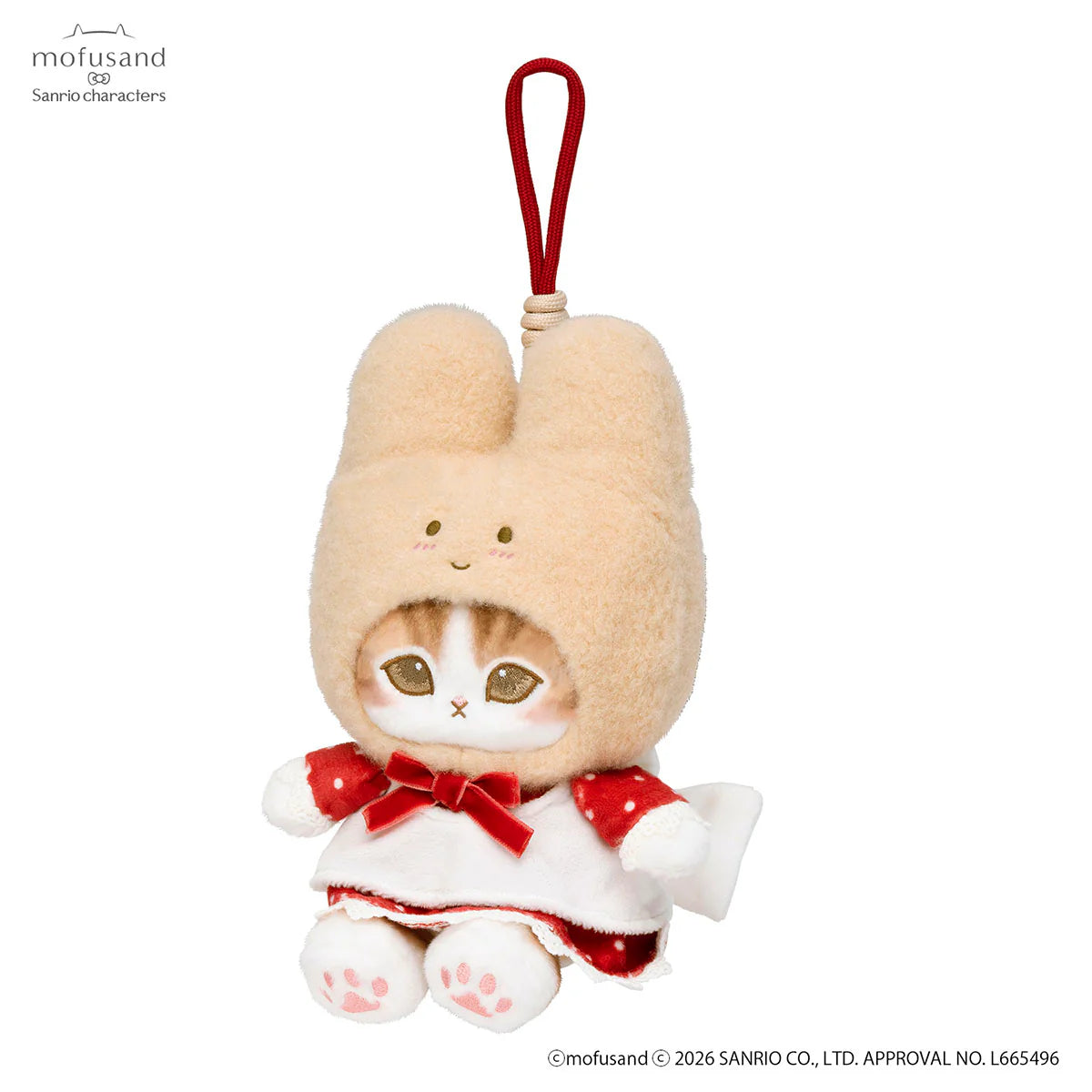 mofusand-x-sanrio-characters-fluffy-mascot-holder-keychain-marron-cream-