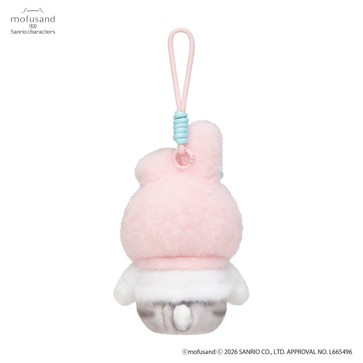 mofusand-x-sanrio-characters-fluffy-mascot-holder-keychain-my-melody-