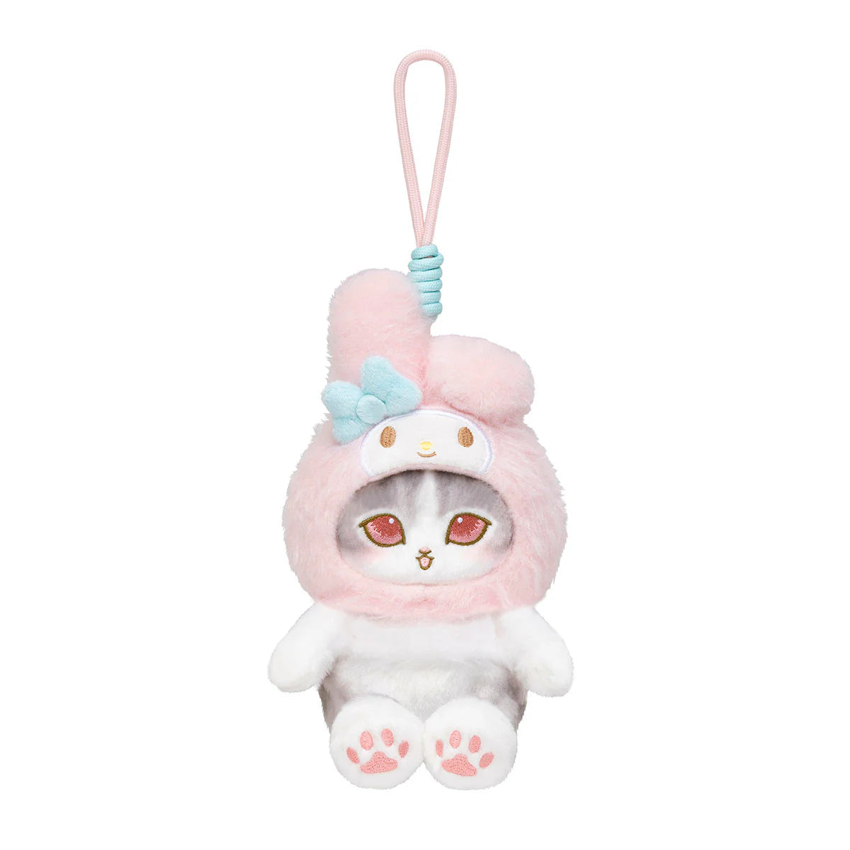 mofusand-x-sanrio-characters-fluffy-mascot-holder-keychain-my-melody-