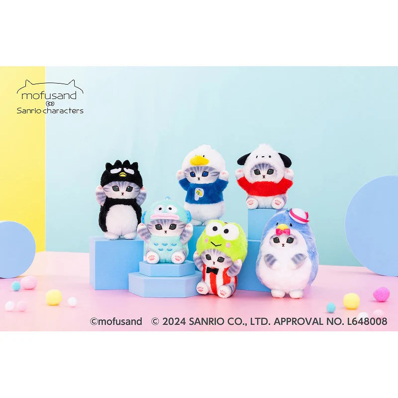 mofusand-x-sanrio-characters-hangyodon-mascot-holder-keychain