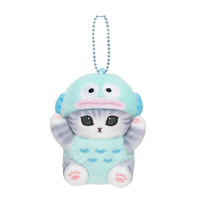 mofusand-x-sanrio-characters-hangyodon-mascot-holder-keychain