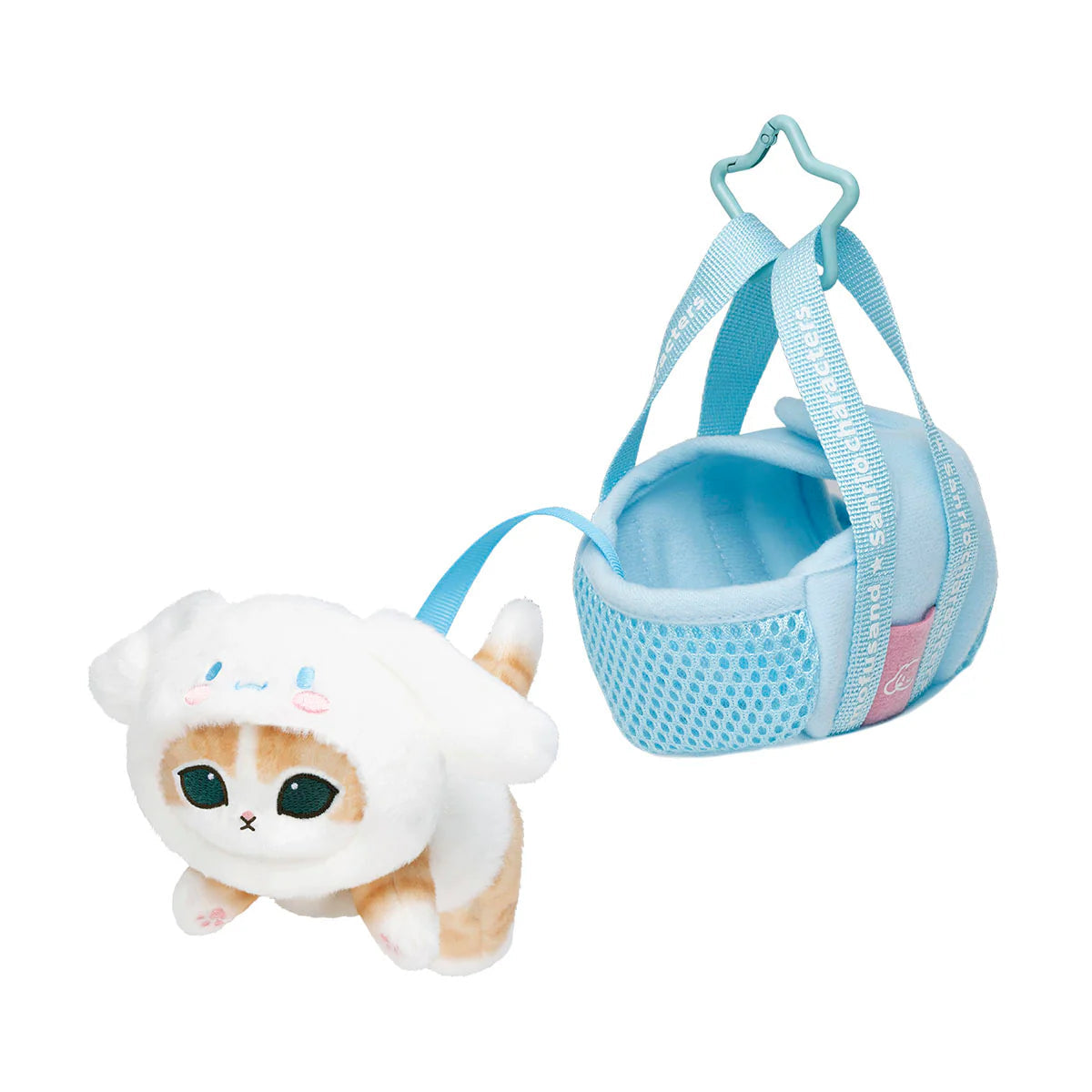 mofusand-x-sanrio-characters-outing-cat-in-bag-mascot-holder-keychain-cinnamoroll-