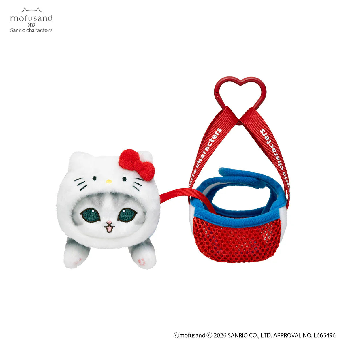 mofusand-x-sanrio-characters-outing-cat-in-bag-mascot-holder-keychain-hello-kitty-