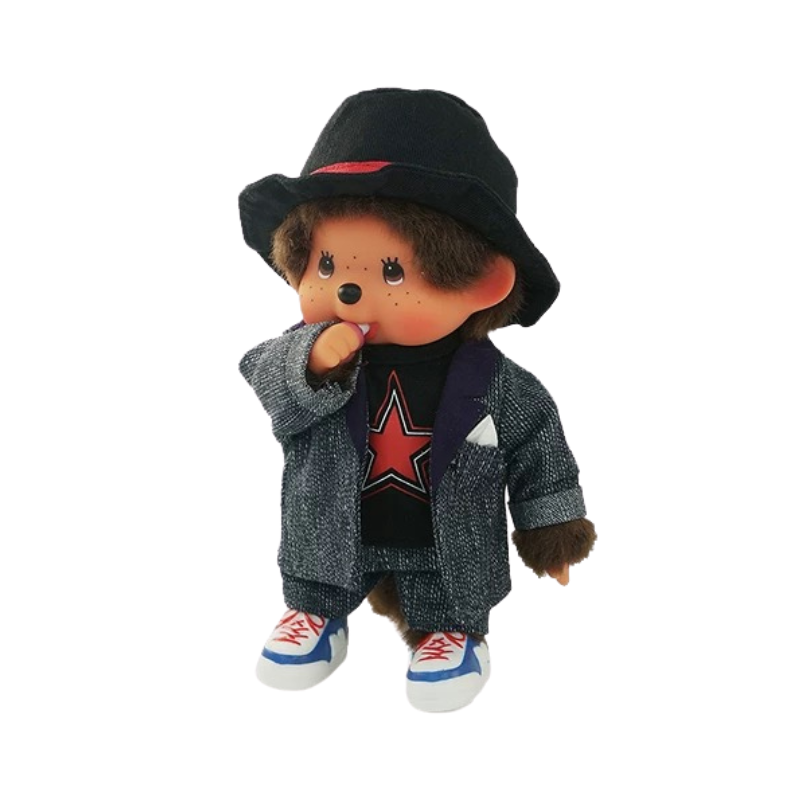 monchhichi-40th-anniversary-dressed-black-hat-red-star-tee-boy-plush-doll