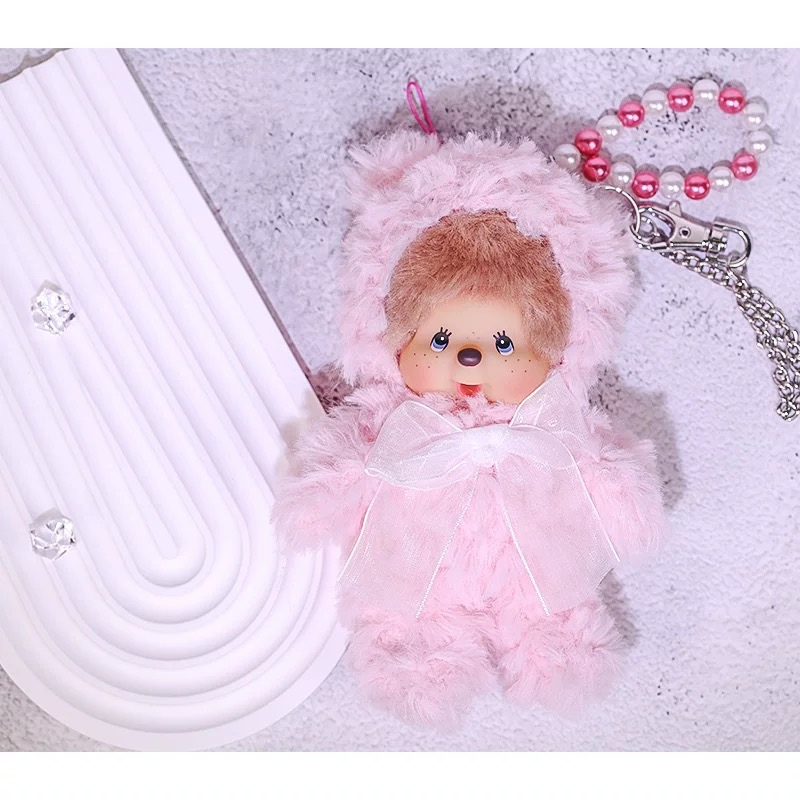 monchhichi-pink-bear-mascot-holder-keychain