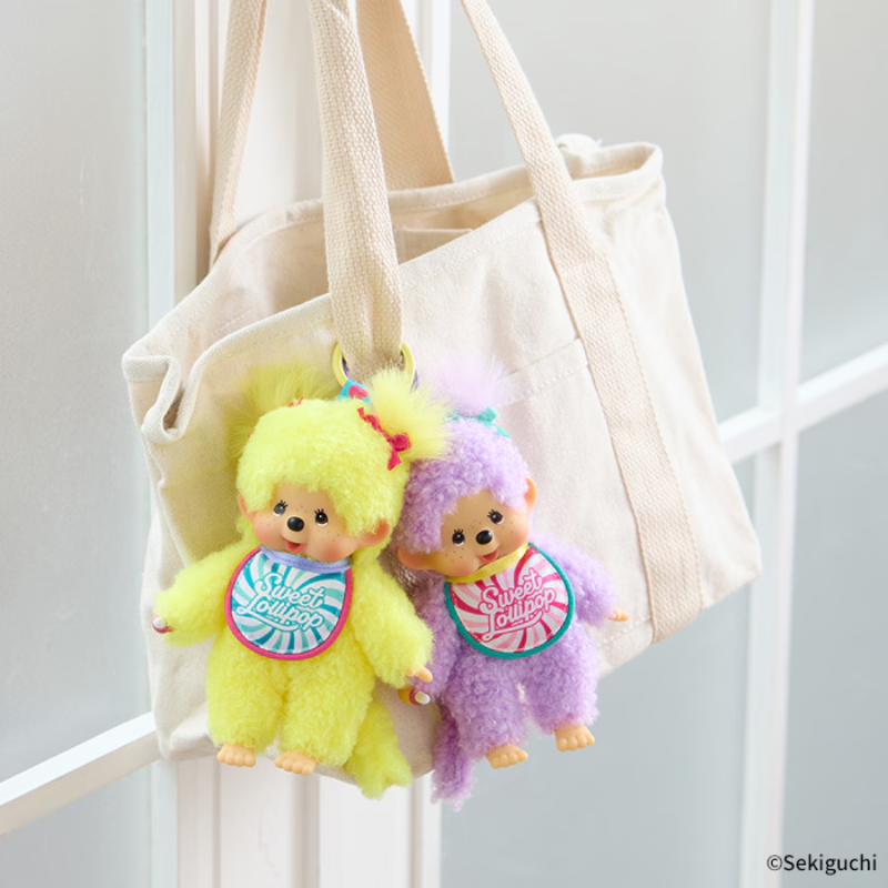 monchhichi-sweet-lollipop-yellow-mascot-holder-keychain
