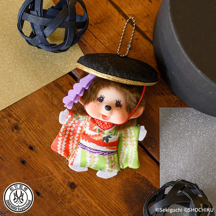 MONCHHICHI x Kabuki SS Face Fujimusume Mascot Holder Keychain