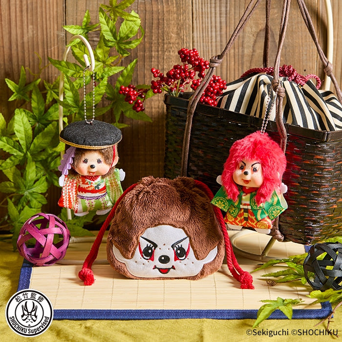 MONCHHICHI x Kabuki SS Face Lion Dance Mascot Holder Keychain