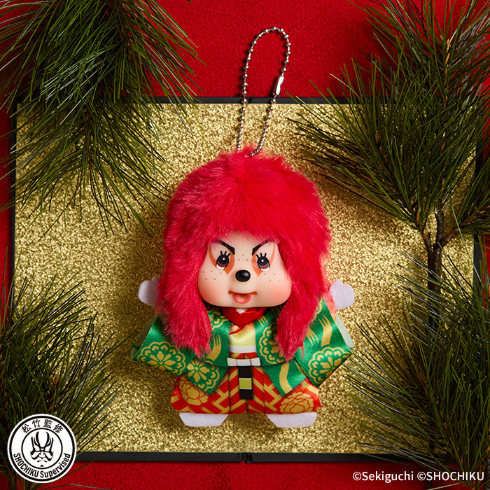 MONCHHICHI x Kabuki SS Face Lion Dance Mascot Holder Keychain