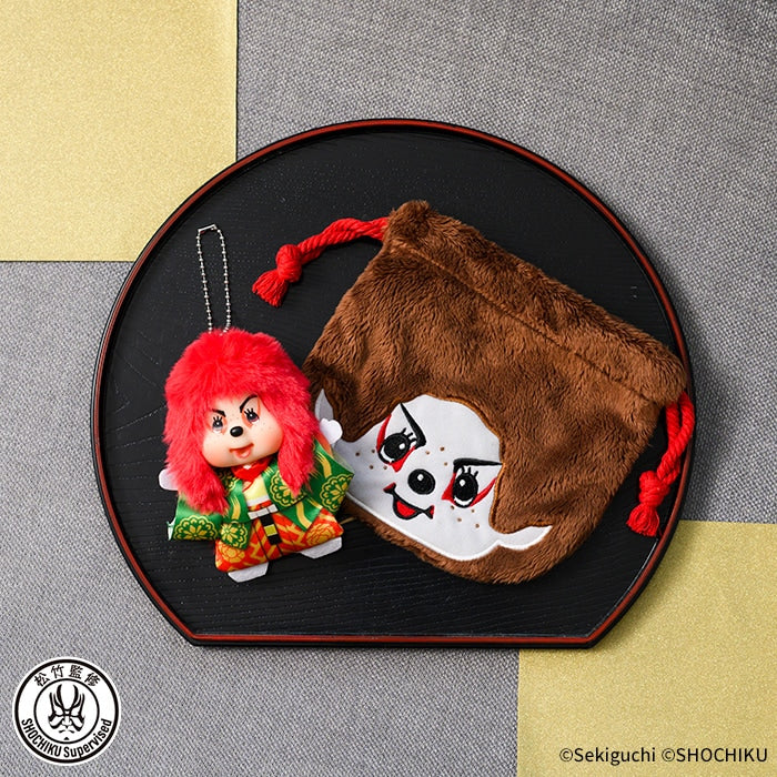MONCHHICHI x Kabuki SS Face Lion Dance Mascot Holder Keychain