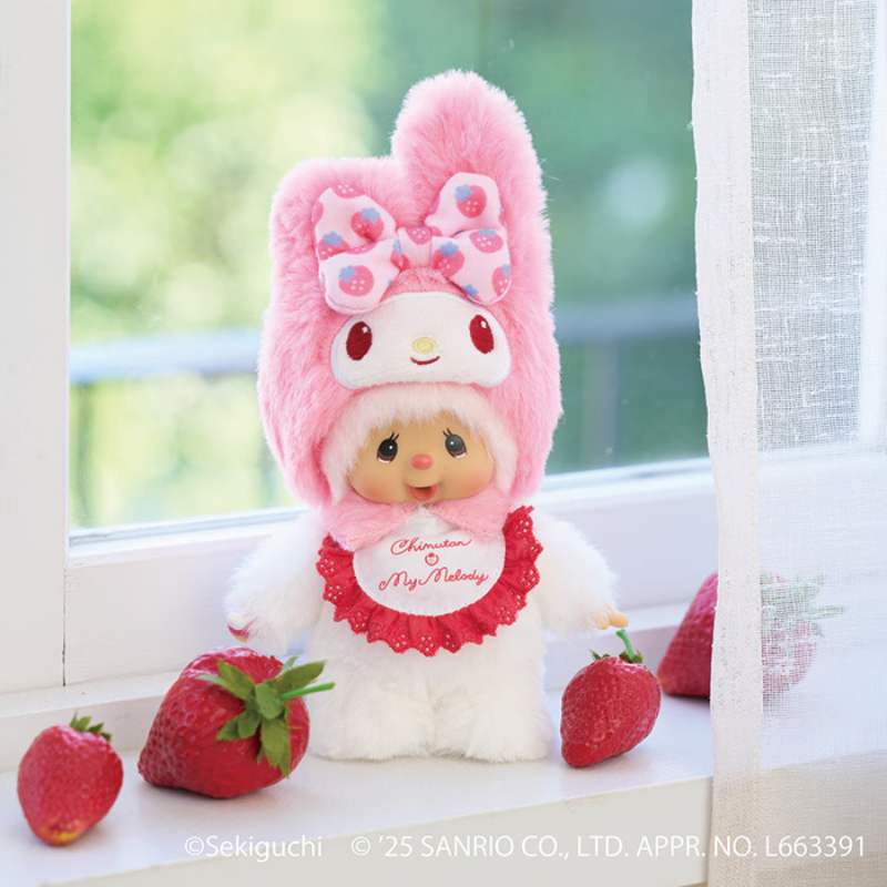 monchhichi-x-my-melody-chimutan-mascot-holder-keychain