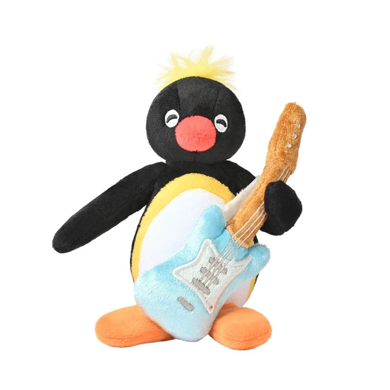 pingu-music-series-underground-band-electric-guitar-mascot-holder-keychain