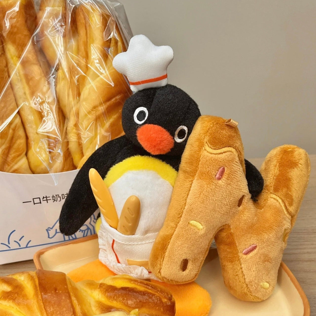 pingu-x-shandmoo-bakery-series-letter-n-mascot-holder-keychain