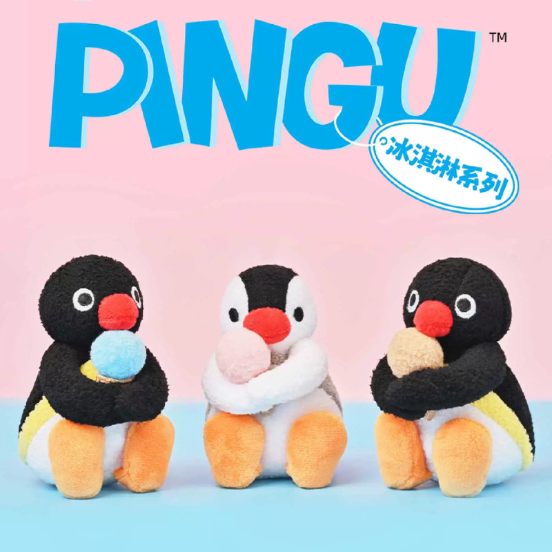 pingu-x-shandmoo-ice-cream-series-pinga-strawberry-cone-mascot-holder-keychain