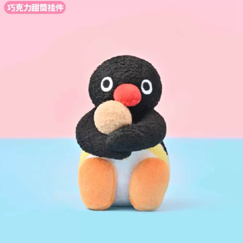 pingu-x-shandmoo-ice-cream-series-pingu-chocolate-cone-mascot-holder-keychain