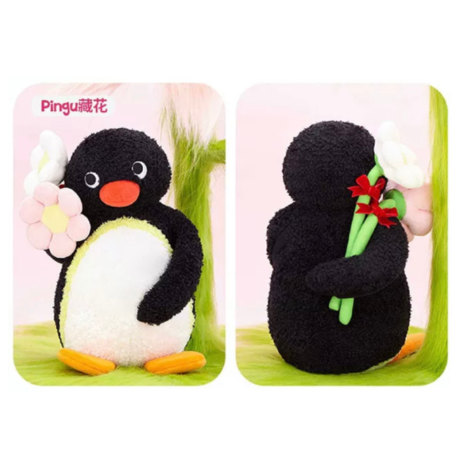 pingu-x-shandmoo-love-series-pingu-hiding-flowers-plush-doll
