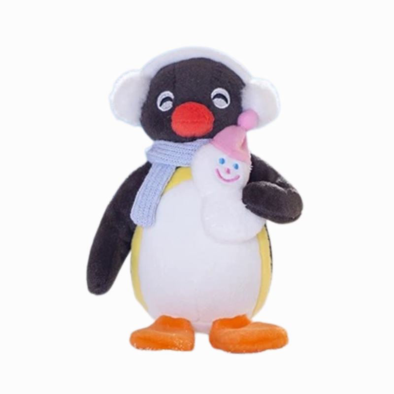 pingu-x-shandmoo-winter-holding-snowman-mascot-holder-keychain