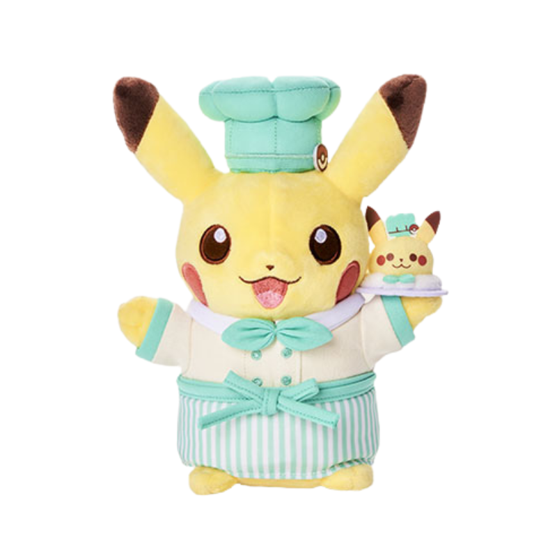 pokemon-sweets-by-pok-mon-cafe-patissiere-pikachu-green-plush-doll