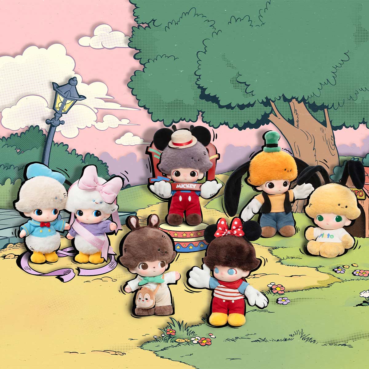 POP MART Dimoo World x Disney Series Vinyl Plush Keychain Blind