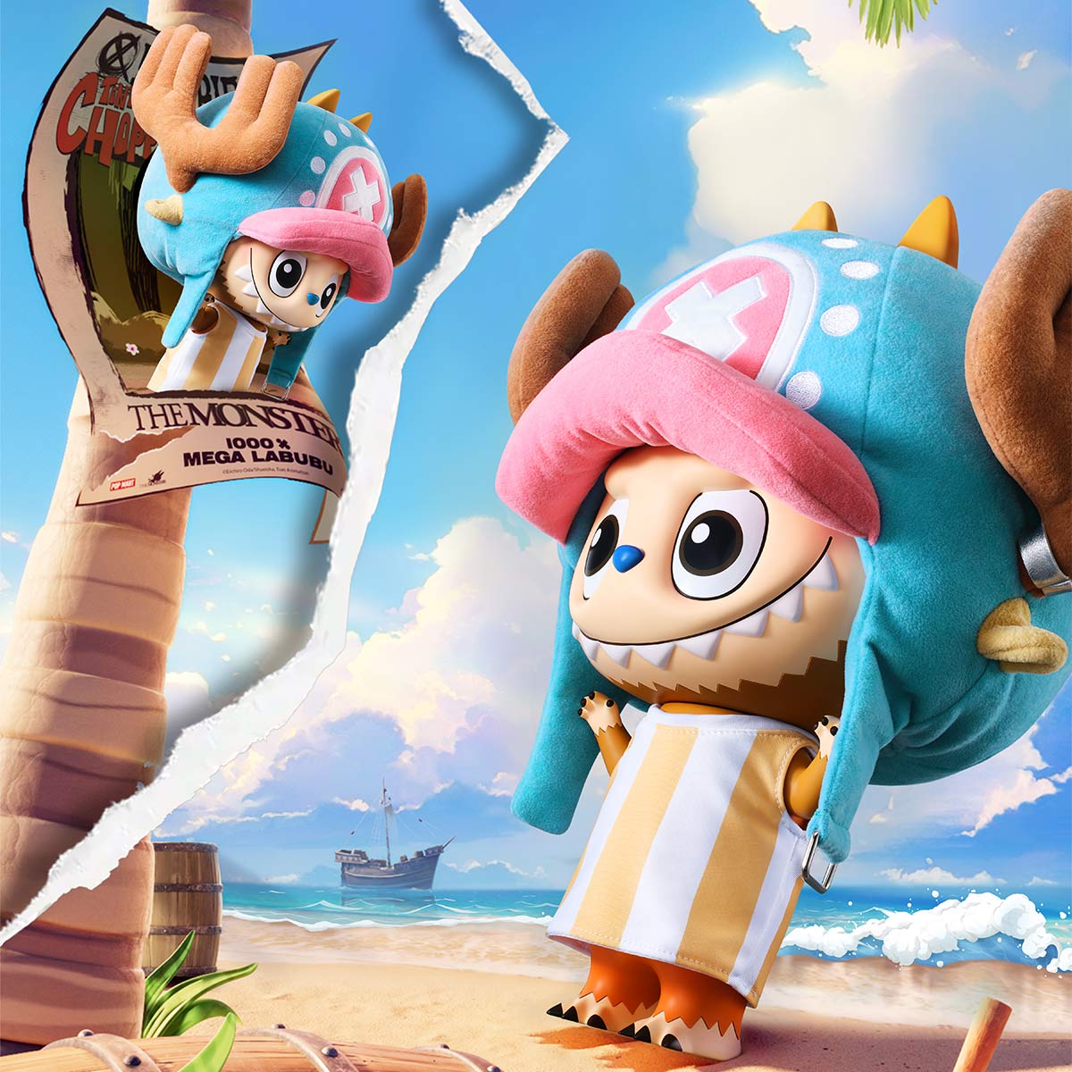 POP MART Mega Labubu 400% Tony Tony Chopper Figure | YORE STORE