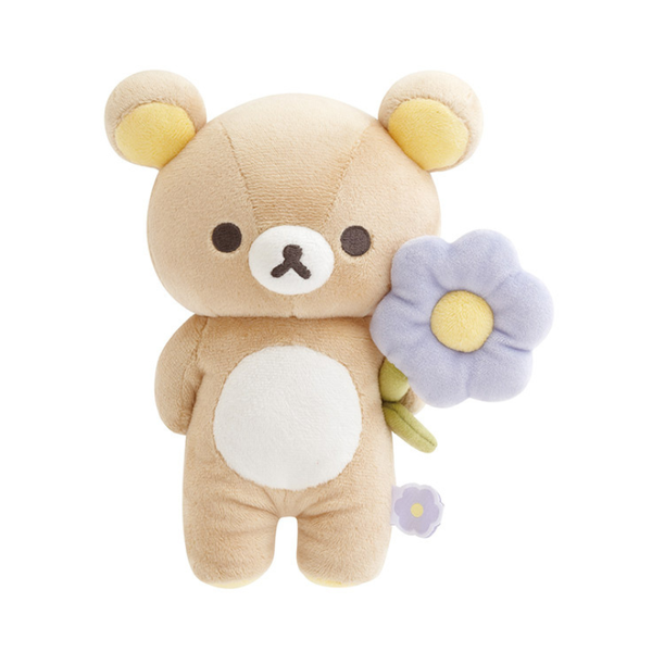 SAN-X RILAKKUMA Basic Rilakkuma Flower Plush Doll | YORE STORE