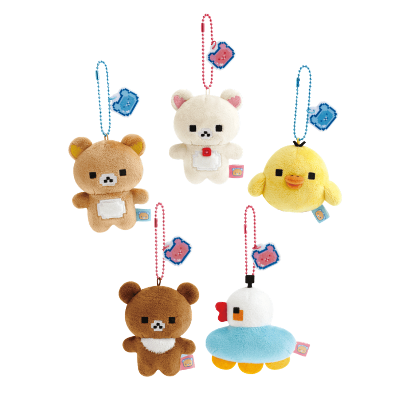 san-x-rilakkuma-gaming-mini-hanging-plush-keychain-1pc-