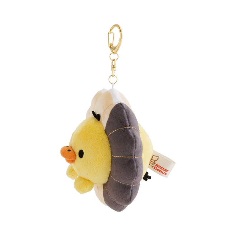 san-x-rilakkuma-x-mister-donut-kiiroitori-mascot-holder-keychain