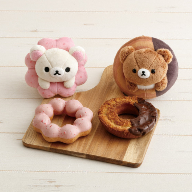 san-x-rilakkuma-x-mister-donut-kiiroitori-mascot-holder-keychain